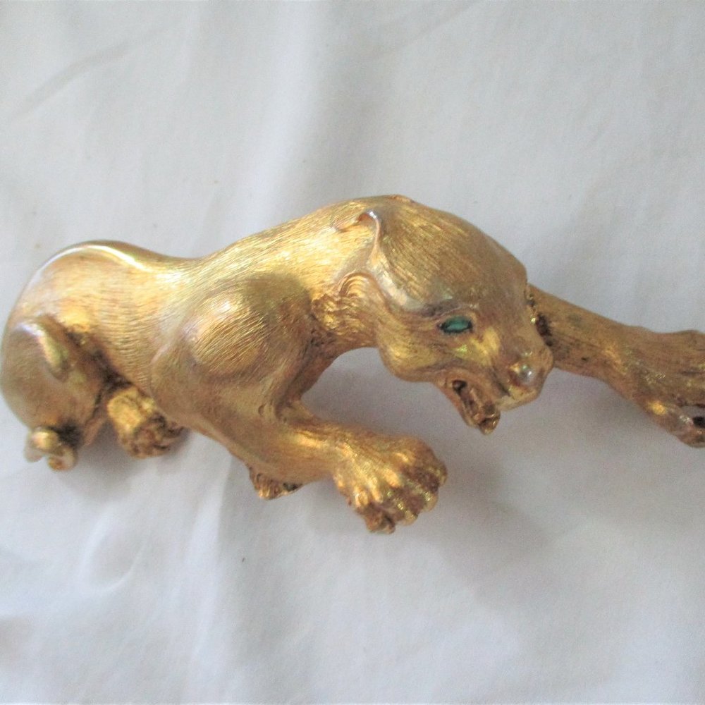 SIGNED Vintage 1985 CHRISTOPHER ROSS PANTHER JAGUAR BELT BUCKLE